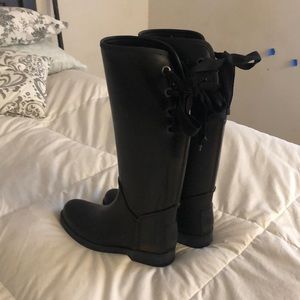 Coach Rain Boots with Lace-up detail